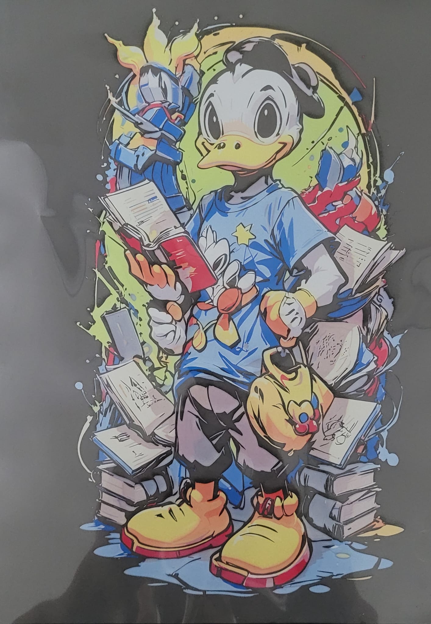 für schwarze T-Shirts Duck in Library