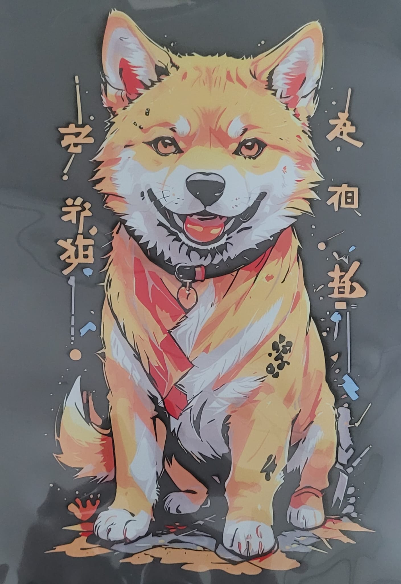 für schwarze T-Shirts happy Akita Inu