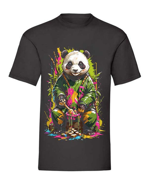 T-Shirt Panda cooking Dinner