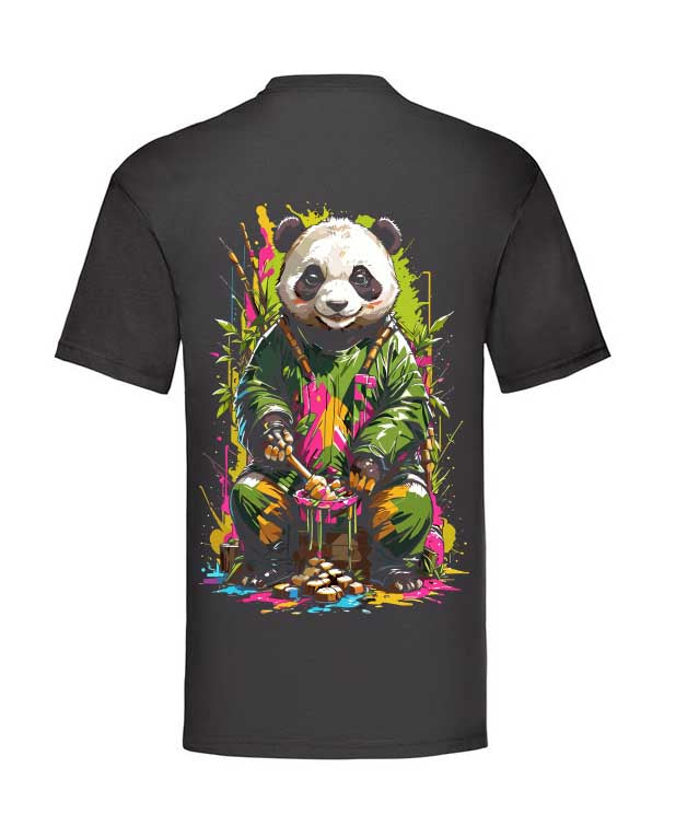 T-Shirt Panda cooking Dinner