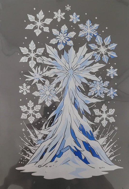 für schwarze T-Shirts Snowflake Storm