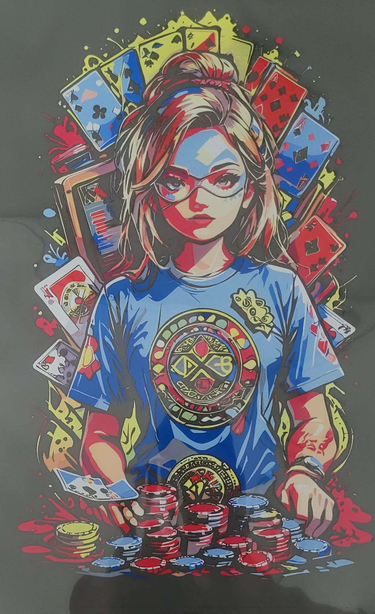 für schwarze T-Shirts Casino Girl