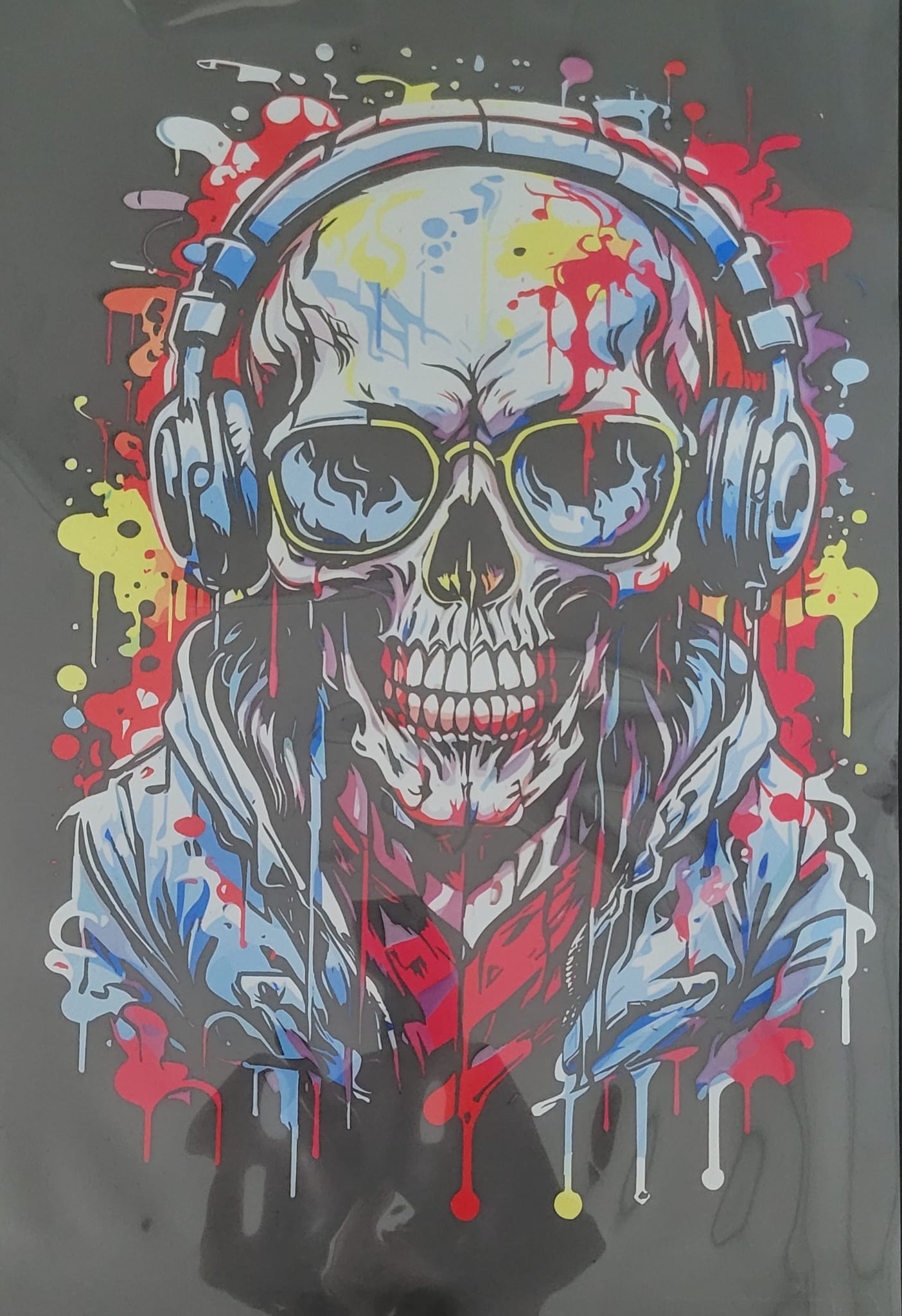 für schwarze T-Shirts Hip Hop Skull