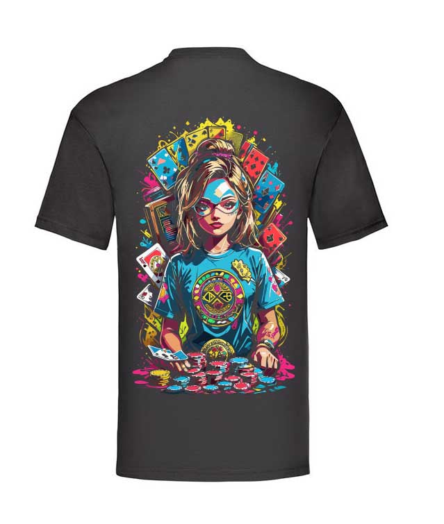 T-Shirt schwarz Casino Girl