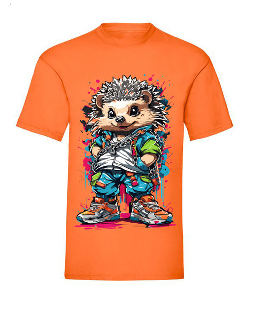 T-Shirt orange cooler Igel