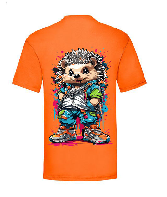 T-Shirt orange cooler Igel