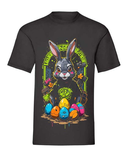 T-Shirt schwarz easter bunny