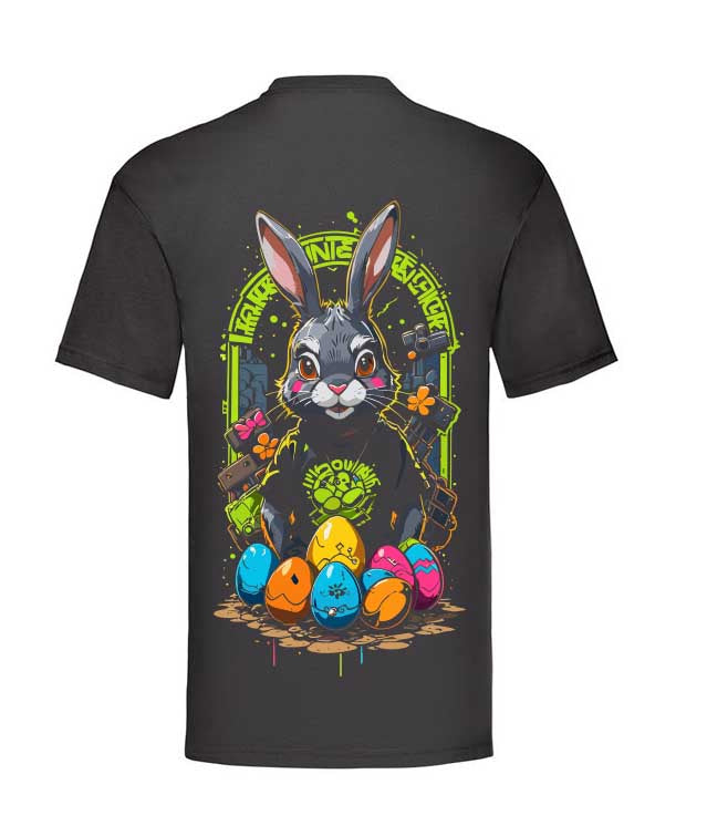 T-Shirt schwarz easter bunny