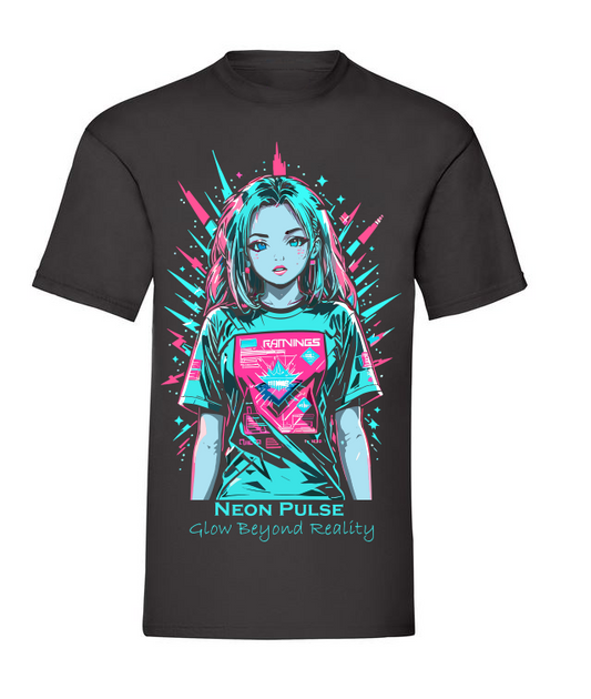 T-Shirt schwarz Neon Pulse
