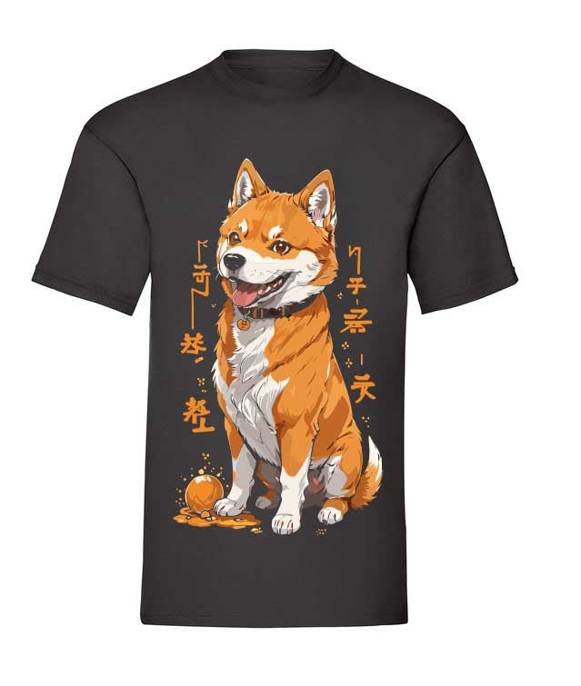 T-Shirt orange Akita Inu