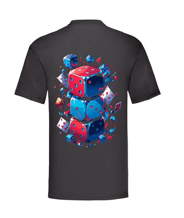 T-Shirt schwarz Würfel Casino